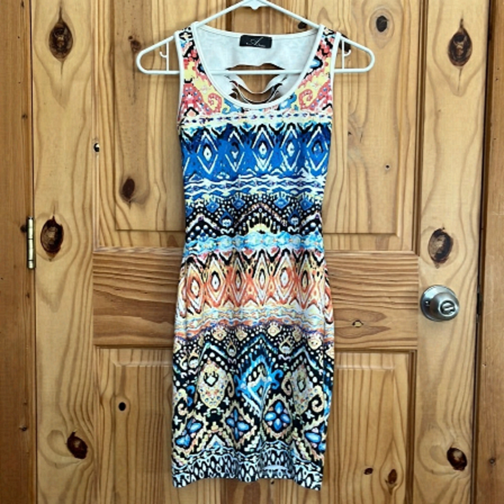 A3 Design Ripped Bodycon Dress